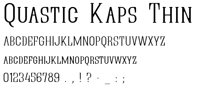 Quastic Kaps Thin font